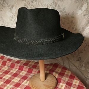 Australian Outback Collection black Jackeroo fur felt sz 55/ 6 7/8